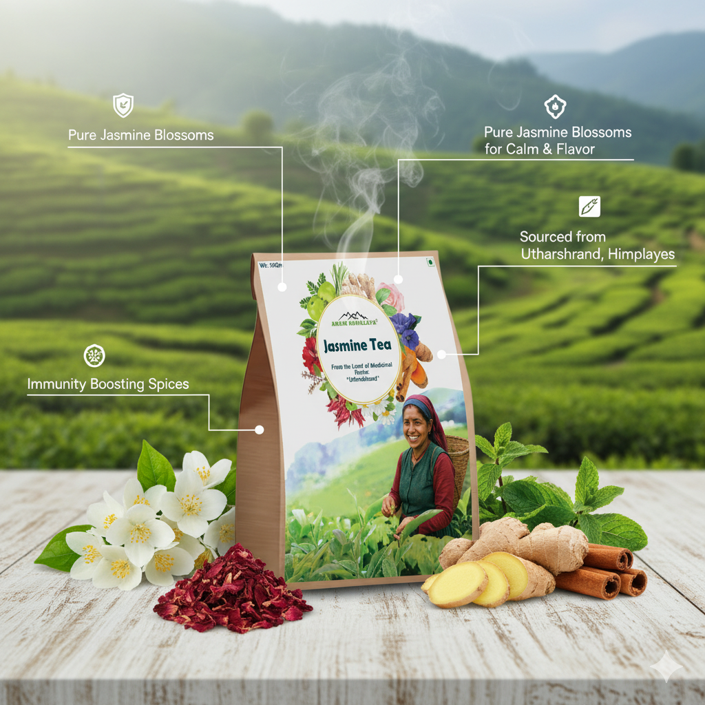 AHAM HIMALAYA Jasmine Tea - 50gm - 30 Cups