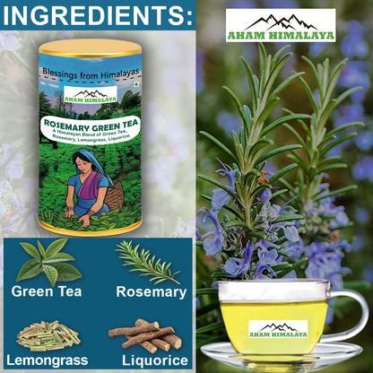 AHAM HIMALAYA Himalayan Green Tea| Rosemary Green Tea| Hair Growth| 70Gm