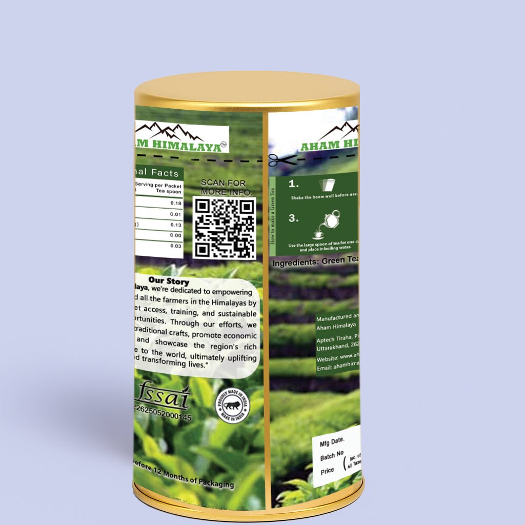 AHAM HIMALAYA Green Tea Loose Leaves| 100% benefitial for slip body| good for Weight Loss - Natural Organic Himalayan Products