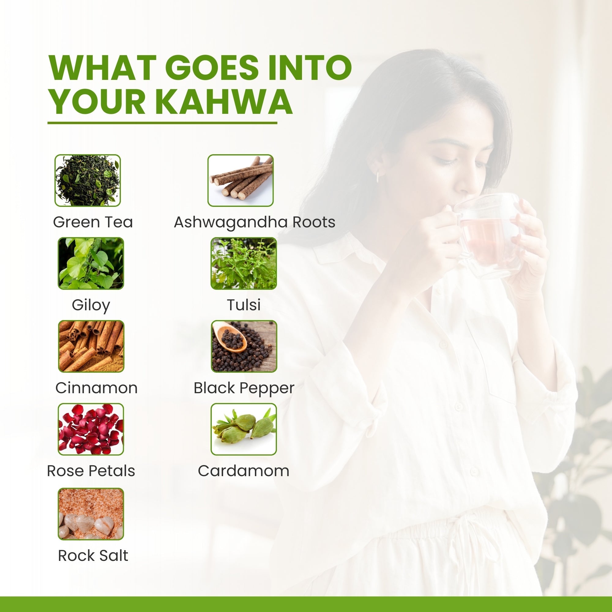 Aham Himalaya Himalayan Detox Kahwa Tea | Noon Chai Herbal Infusion with Green Tea, Giloy, Tulsi & Ashwagandha | Detox Tea for Immunity, Digestion & Weight Management | Kashmiri Kahwa | 70g - Natural Organic Himalayan Products