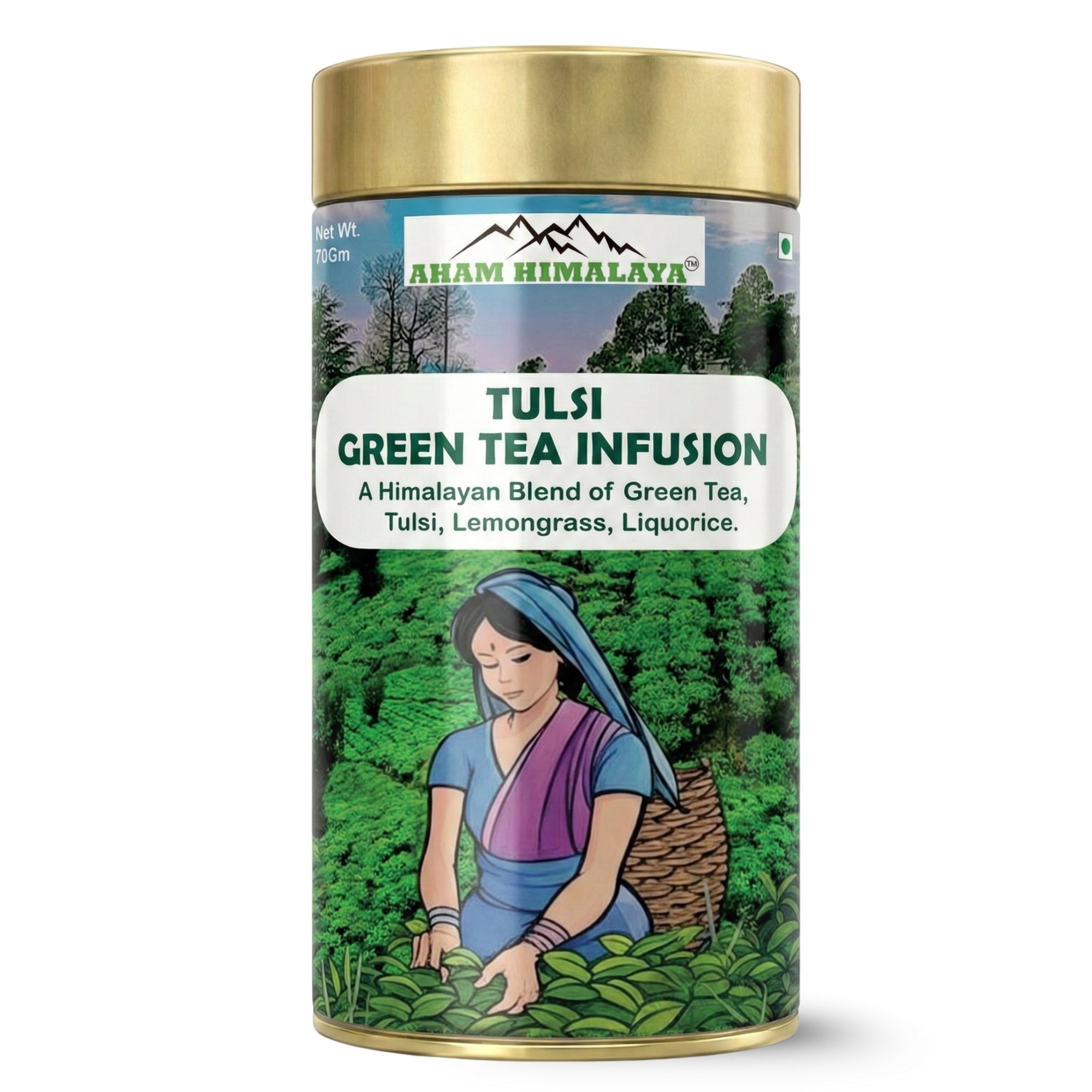 AHAM HIMALAYA Himalayan Nettle Green Tea Infusion (70gm) Supports Uniary Health and Reduces Inflammation, stree and Anxiety Boosting Metabolism - Natural Organic Himalayan Products