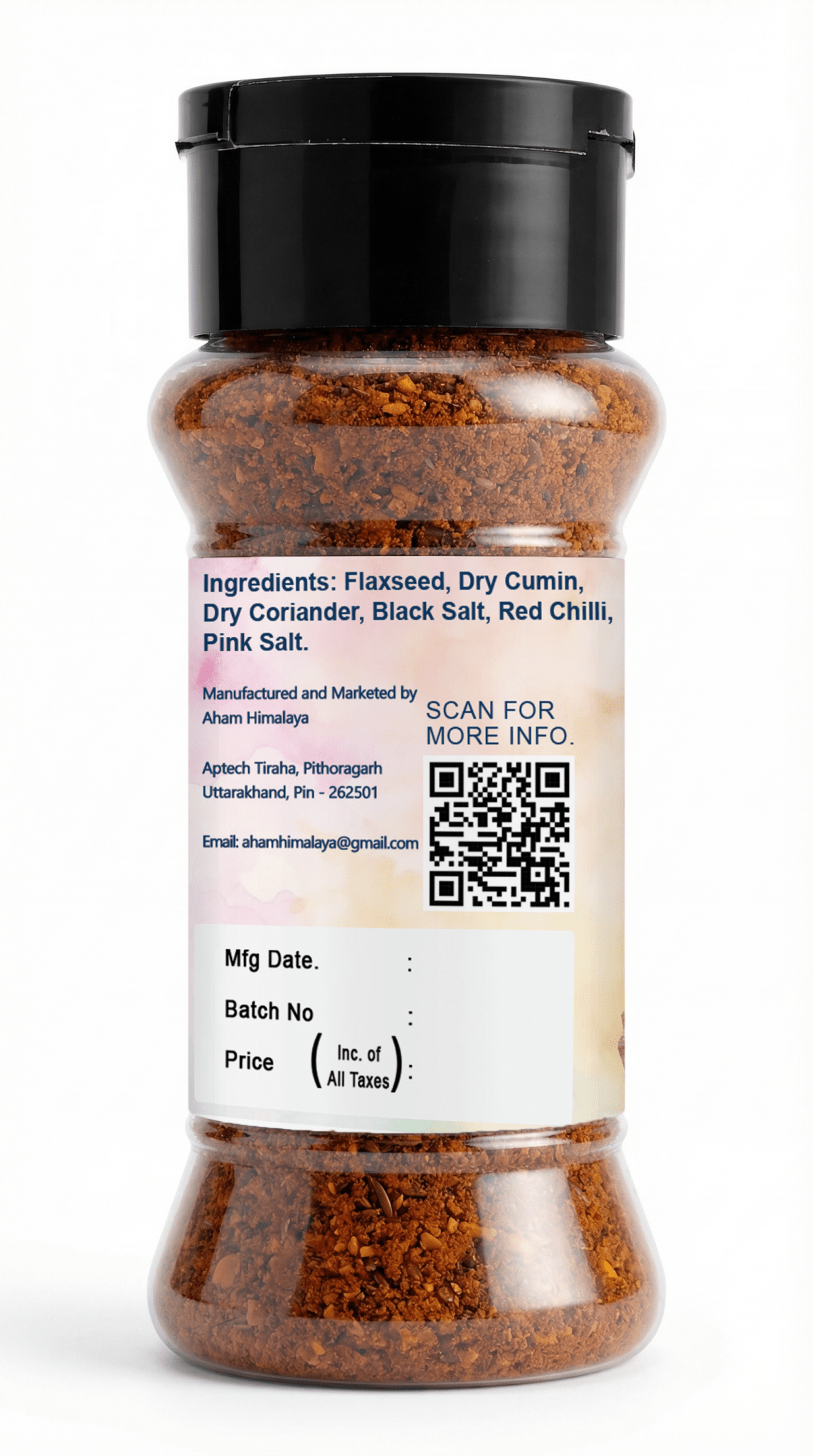 AHAM HIMALAYA Organic Roasted Flax Seeds 70g | Alsi Seed | Enriched with Turmeric & Black Salt | Rich in Omega - 3 Fatty Acids | Supports Weight Management | Natural Seeds | Superfood | Diet Snack - Natural Organic Himalayan Products