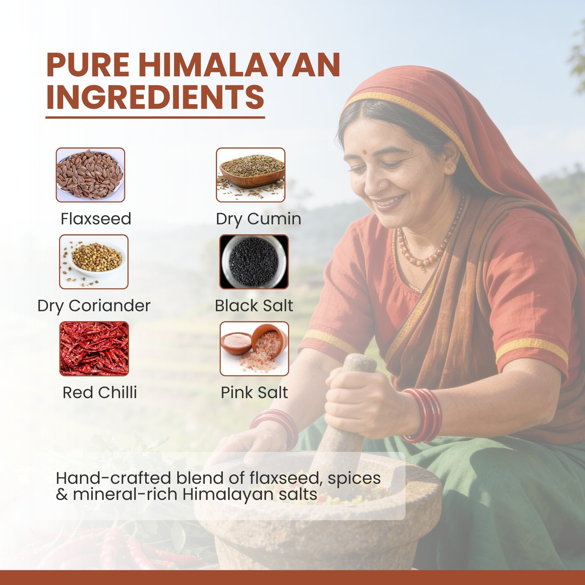 AHAM HIMALAYA Organic Roasted Flax Seeds 70g | Alsi Seed | Enriched with Turmeric & Black Salt | Rich in Omega - 3 Fatty Acids | Supports Weight Management | Natural Seeds | Superfood | Diet Snack - Natural Organic Himalayan Products