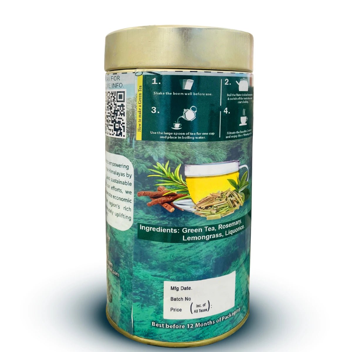 AHAM HIMALAYA Rosemary Green Tea 50 Cups | Green Tea for Glowing Skin | Rosemary for Weight Management | Pure Detox Tea & Digestive | Supports Hair Growth | Weight Loss Tea| - Natural Organic Himalayan Products