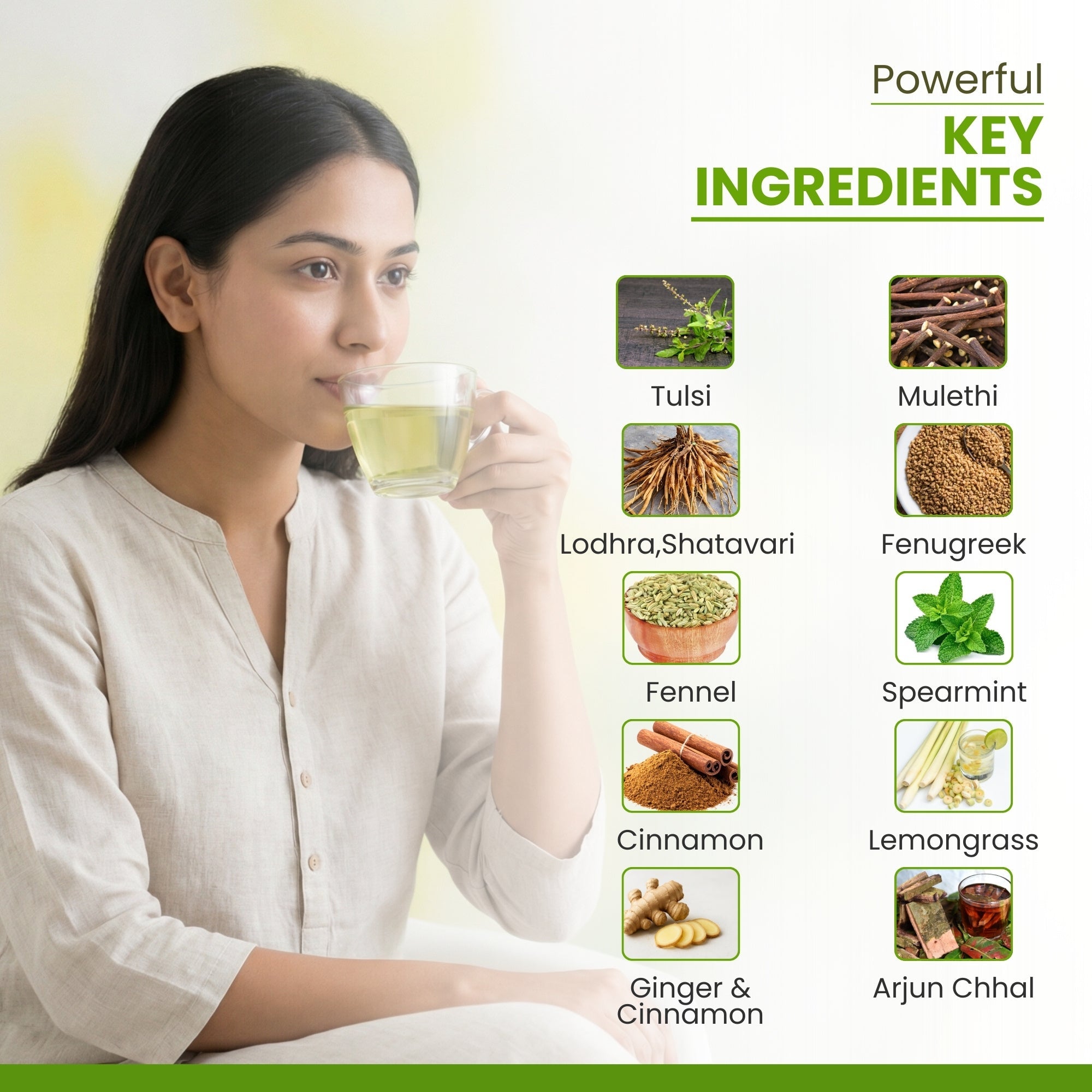 Aham Himalaya She Comfort Herbal Tea | Women Wellness Tea with Shatavari, Lodhra, Tulsi & Mulethi | Hormonal Balance, Period Comfort & PCOS Support | Ayurvedic Herbal Infusion | 70g - Natural Organic Himalayan Products