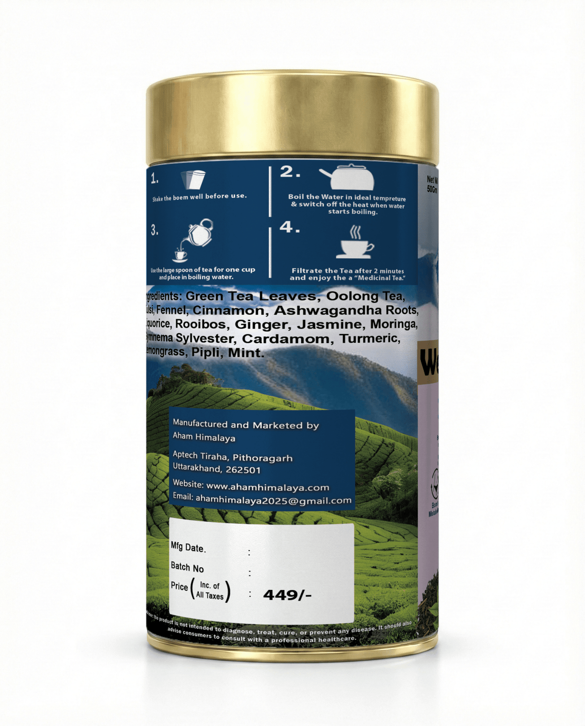 Aham Tea Buy Best Ayurvedic Herbal Tea for Diabetes Wellness – Natural Organic ...