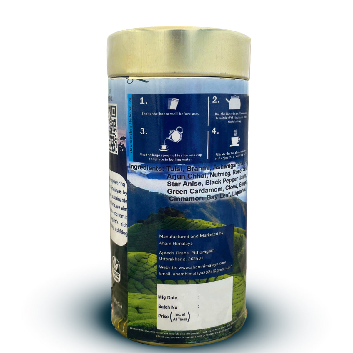 AHAM HIMALAYA Herbal Tea for Lung Detox & Immunity| Lungs Cleanses Caffeine-Free Tea from smoking and pollution| Anti smoking Tea for Lung detox 70Gm