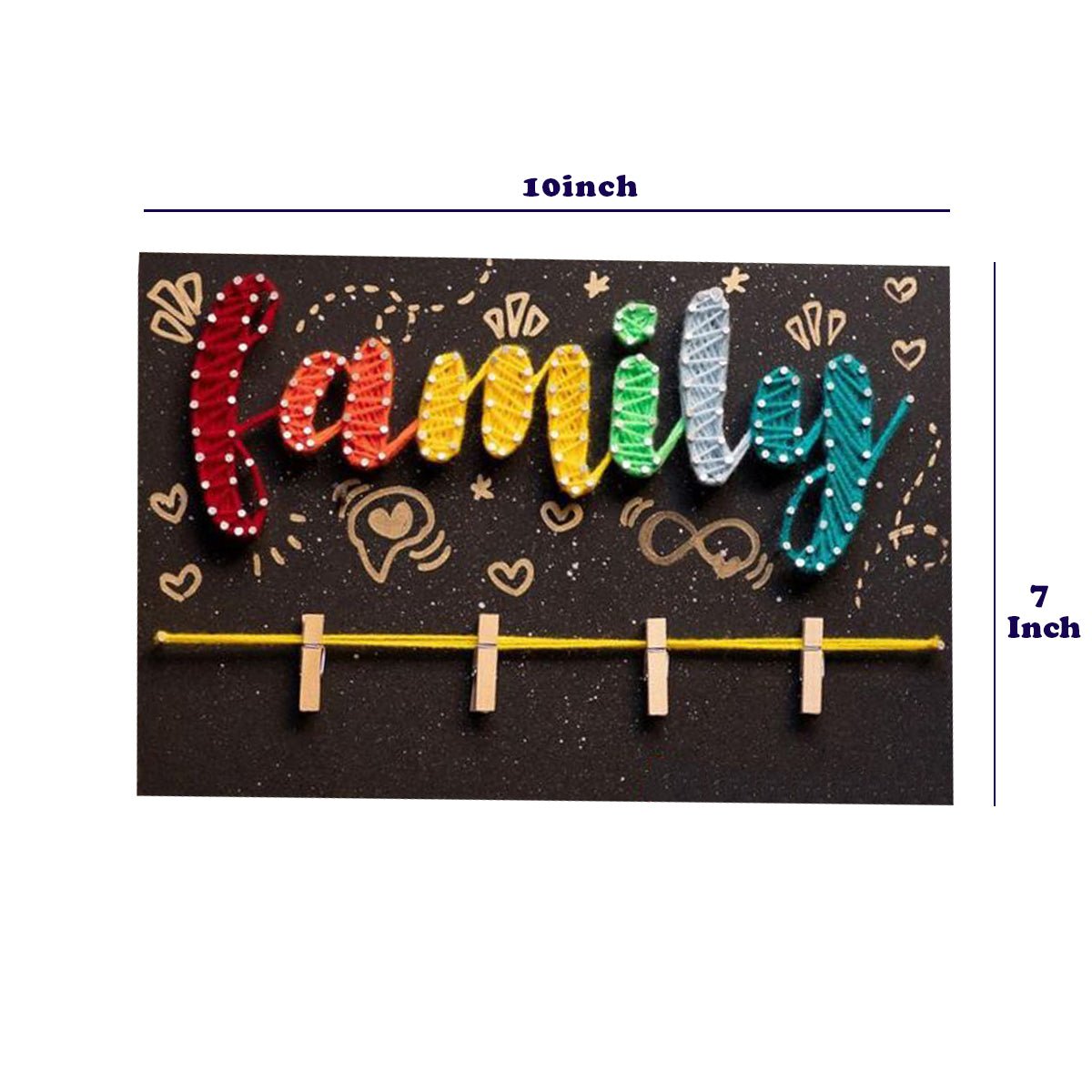 Customized Family Name String Art Wall Hanging | Handmade Wooden Home Decor | Personalized Family Gift | Housewarming, Anniversary & Festive Gift - Natural Organic Himalayan Products