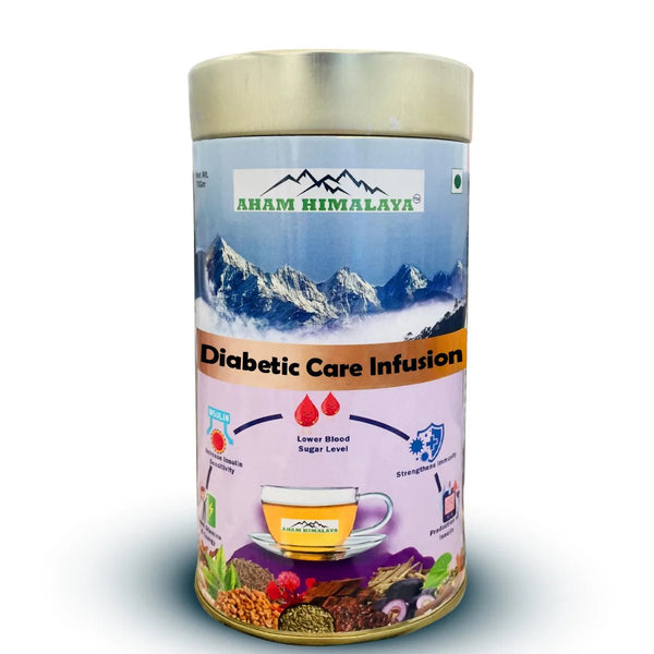 Diabetic Care Tea (Loose 100 Grams, 100 Cups) with Paneer Dodi, Bitter Melon, Guduchi & Ayurvedic Herbs for Blood Sugar Balance & Immunity Support - Natural Organic Himalayan Products