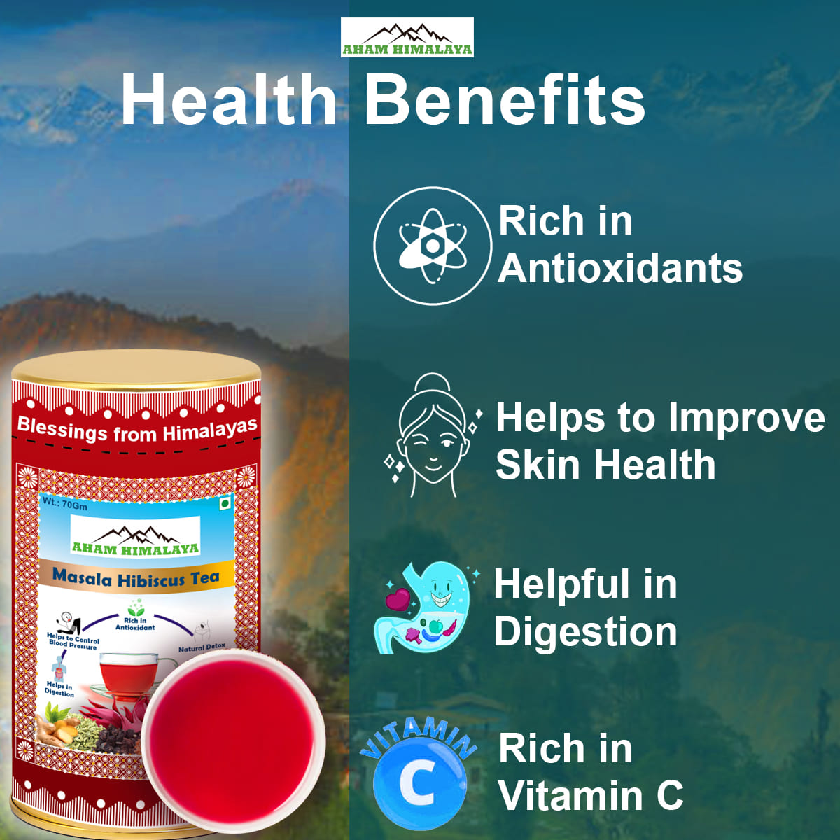 Best HIbiscus Tea for Health Benefits, Hibiscus tea, Caffeine Free, Herbal Tea, Hibiscus Tea Loose Leaf, Rich in Antioxidants, Rich in Vitamin C