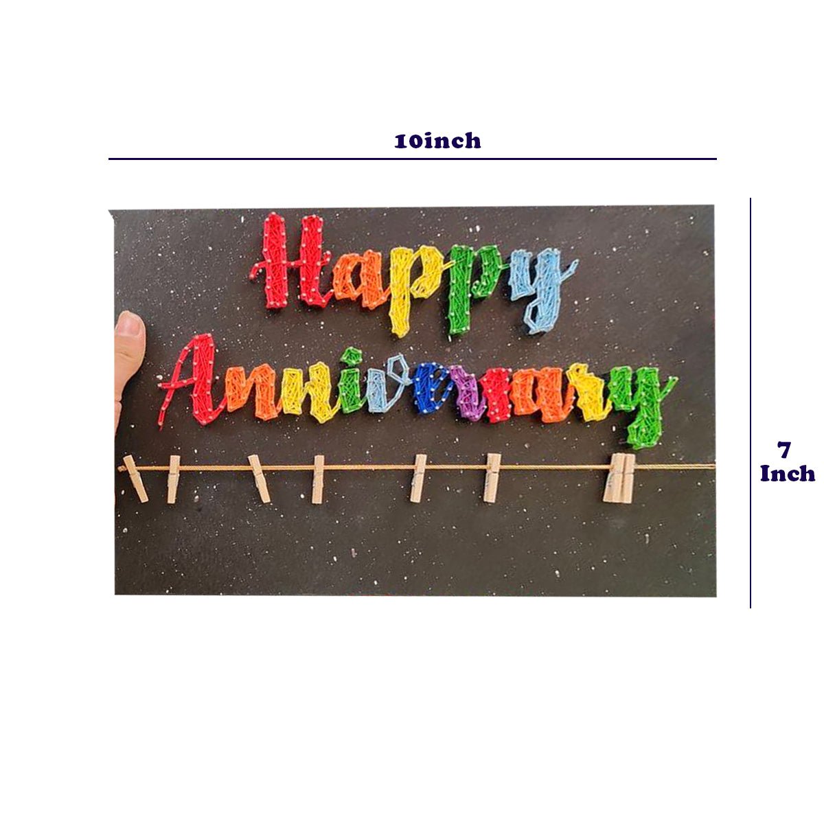 Personalized Anniversary String Art with Name & Photo | Handmade Custom Couple Gift | Wooden String Art Wall Decor | Romantic Anniversary Gift for Husband Wife - Natural Organic Himalayan Products